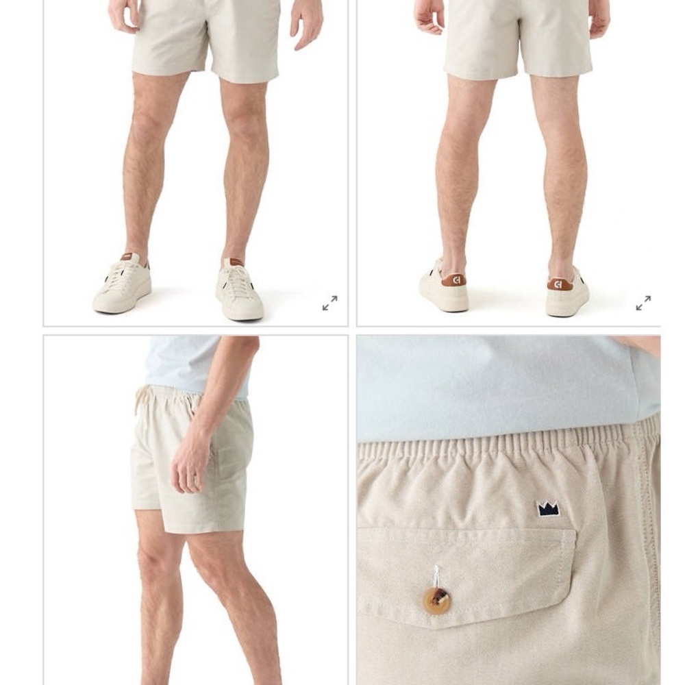 Crown & Ivy Men's 6” Oxford Shorts Tan & Grey. Multiple available. NWOT XL